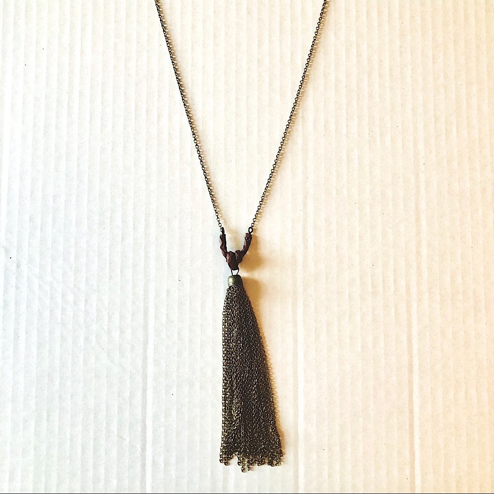 🍒BOGO🍒 Urban Outfitters Leather Tassel Necklace